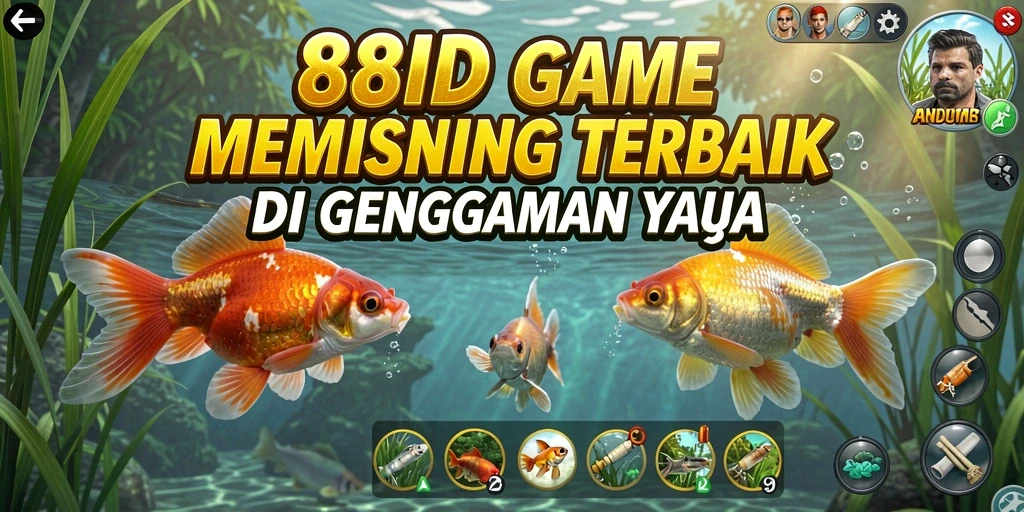 Screenshot gameplay 88ID menampilkan aksi memancing yang menarik.