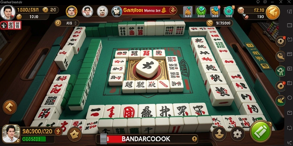 Tampilan menarik gameplay BANDARCOLOK dengan tema Mahjong.