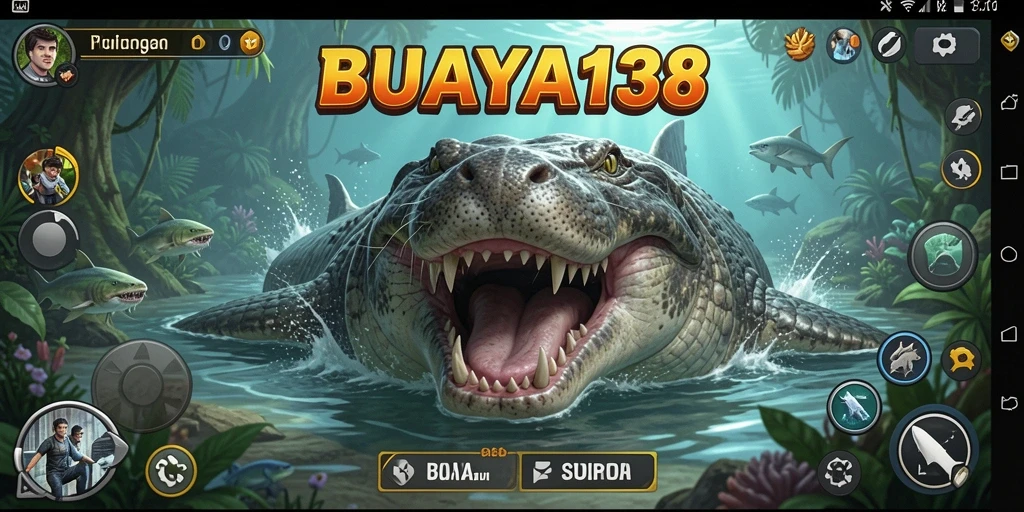 Tampilan gameplay BUAYA138 yang mendebarkan dengan aksi buaya.
