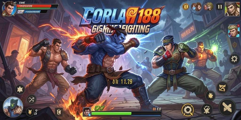 Tampilan dinamis gameplay CORLA188 dalam pertarungan yang seru.