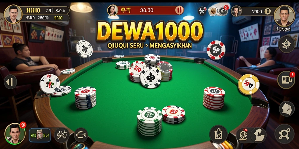 Tampilan gameplay seru QiuQiu di DEWA1000.