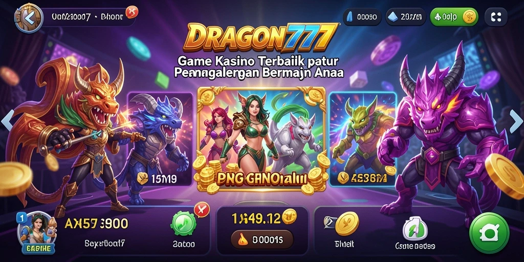 Tampilan gameplay menegangkan di DRAGON777 dengan suasana kasino yang nyata.