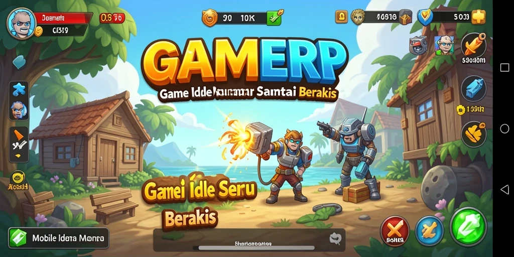 Tampilan gameplay GAMERP yang mengasyikkan dalam mode Idle.