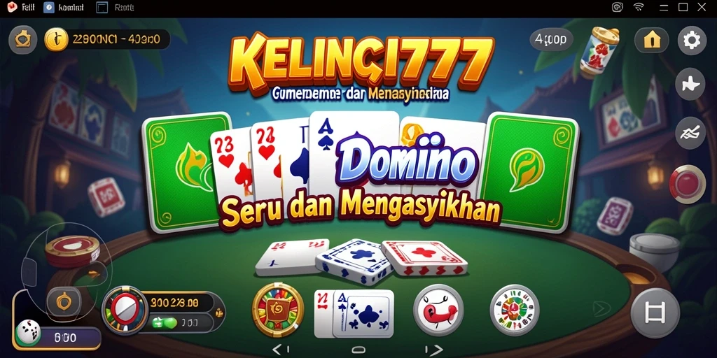 Screenshot gameplay KELINCI777 menampilkan aksi domino yang seru dan interaktif.