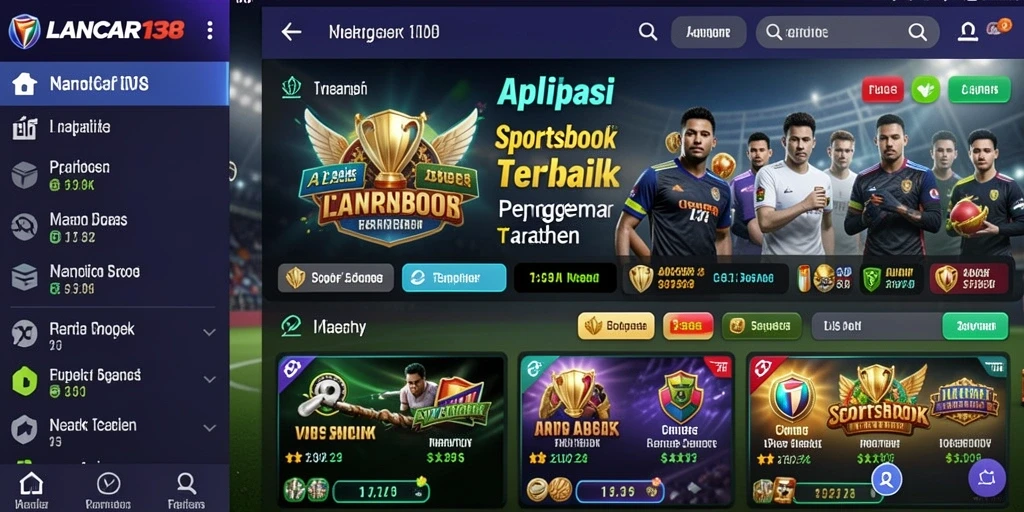 Tampilan antarmuka aplikasi LANCAR138 dengan pilihan taruhan menarik.