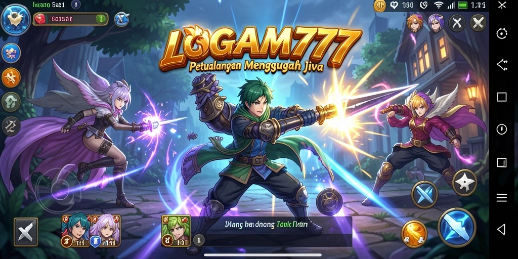 Tampilan gameplay LOGAM777 dengan karakter Anime yang menawan.