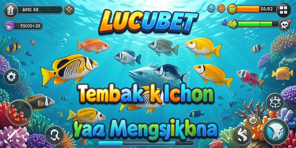 Tampilan gameplay seru dari LUCUBET saat menembak ikan.