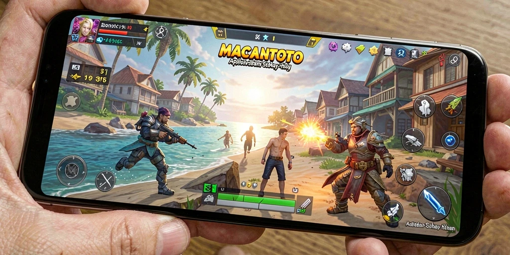 Tampilan screenshot utama aplikasi MACANTOTO yang menunjukkan fitur-fitur utilitasnya.