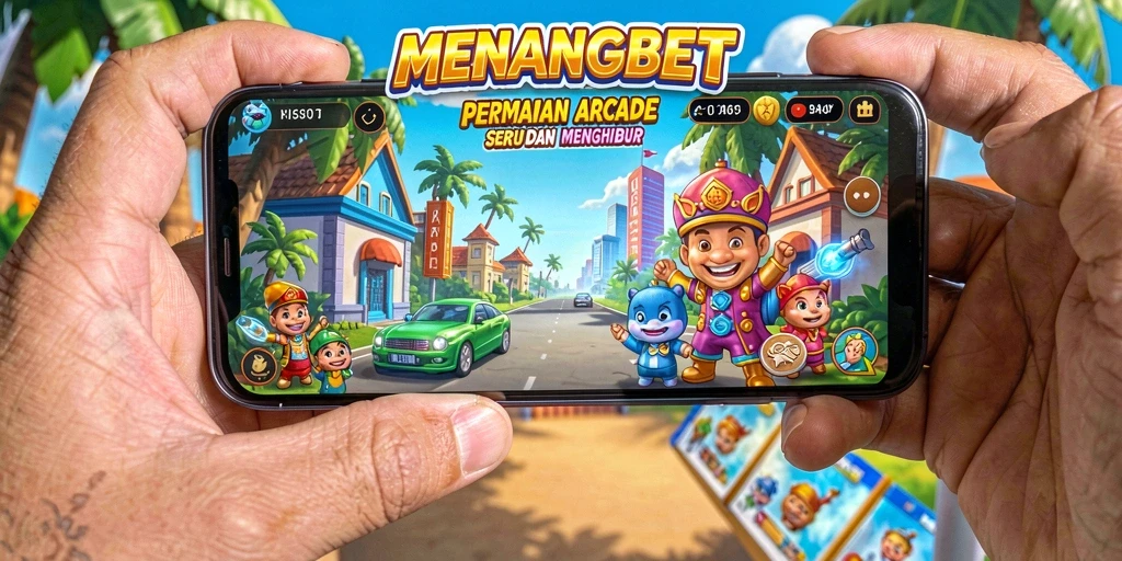 Screenshot menunjukkan aksi seru dalam permainan Arcade.