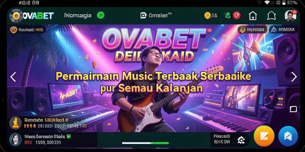 Tampilan menarik dari gameplay musik OVABET yang interaktif.