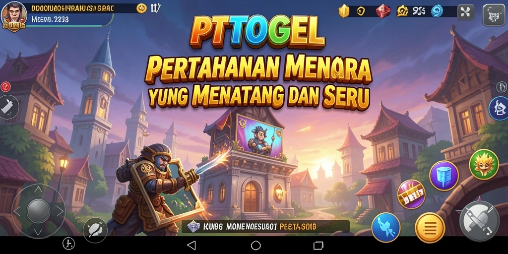 Screenshot menampilkan aksi seru dalam game Tower Defense PTTOGEL.