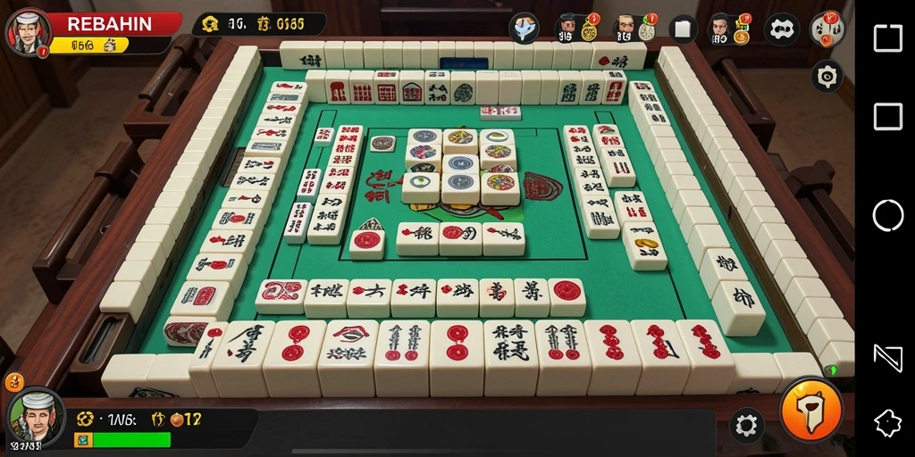 Screenshot gameplay <strong>REBAHIN</strong> yang menampilkan tantangan Mahjong yang menarik.