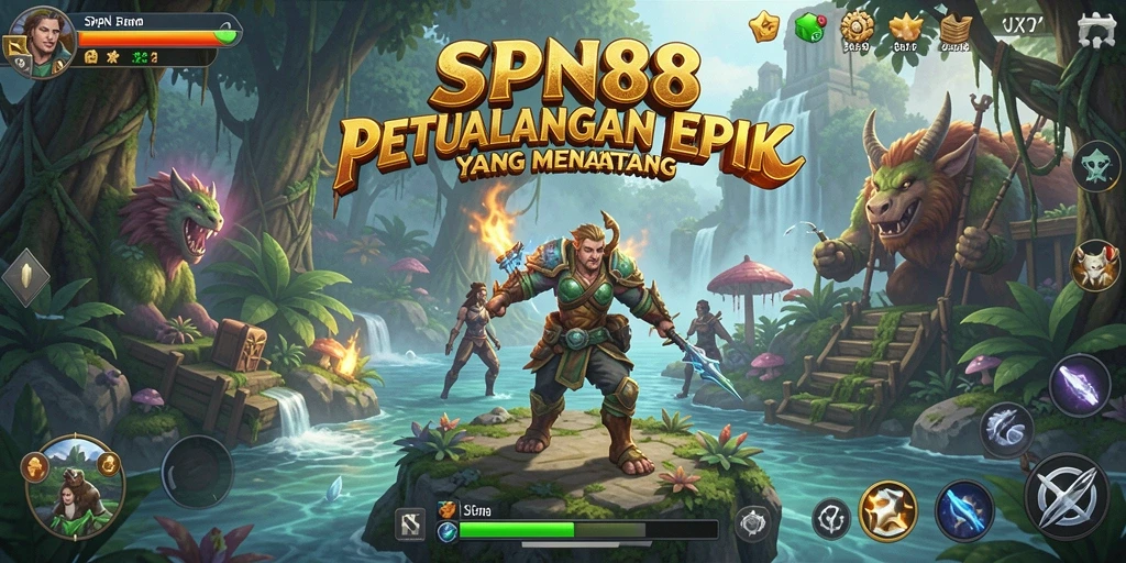 Tangkapan layar SPN88 menampilkan gameplay epik yang penuh petualangan.