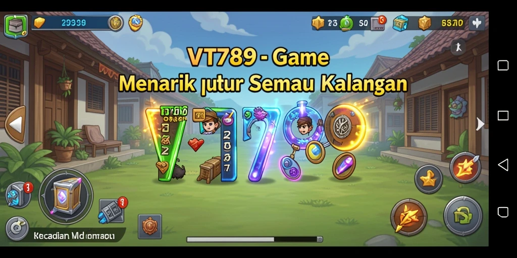 Screenshot VT789 menampilkan gameplay seru dan karakter yang menggemaskan.