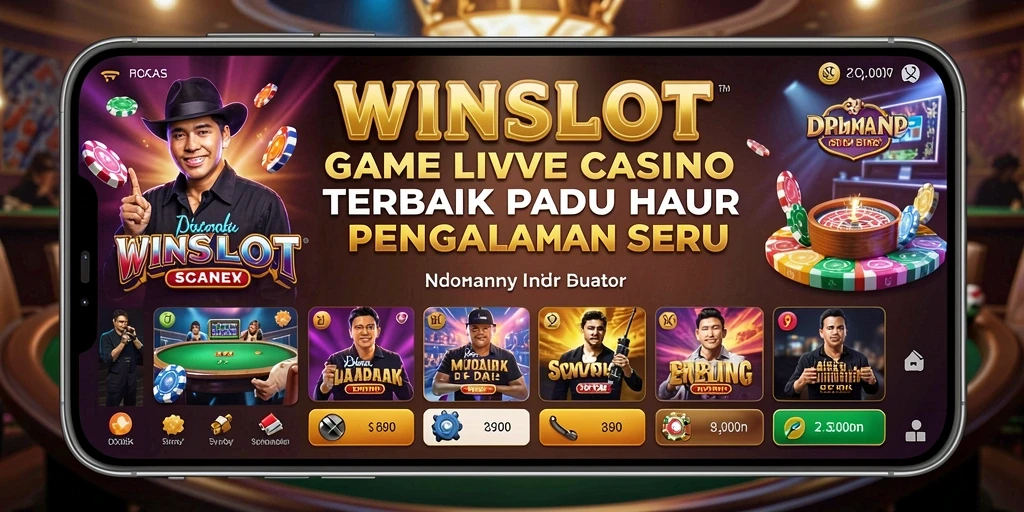 Tampilan gameplay WINSLOT yang menarik dengan dealer langsung.