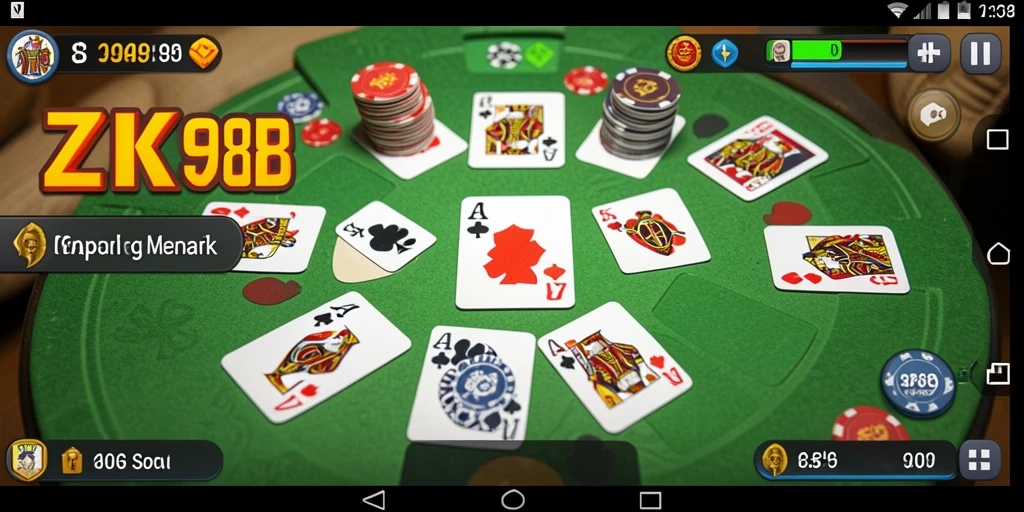 Screenshot gameplay ZK988 yang seru dengan teman-teman bermain Gaple.