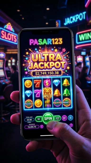 Tampilan utama aplikasi pasar123 dengan berbagai pilihan aplikasi.